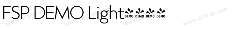 FSP DEMO Light字体转换 FSP DEMO Light字体转换